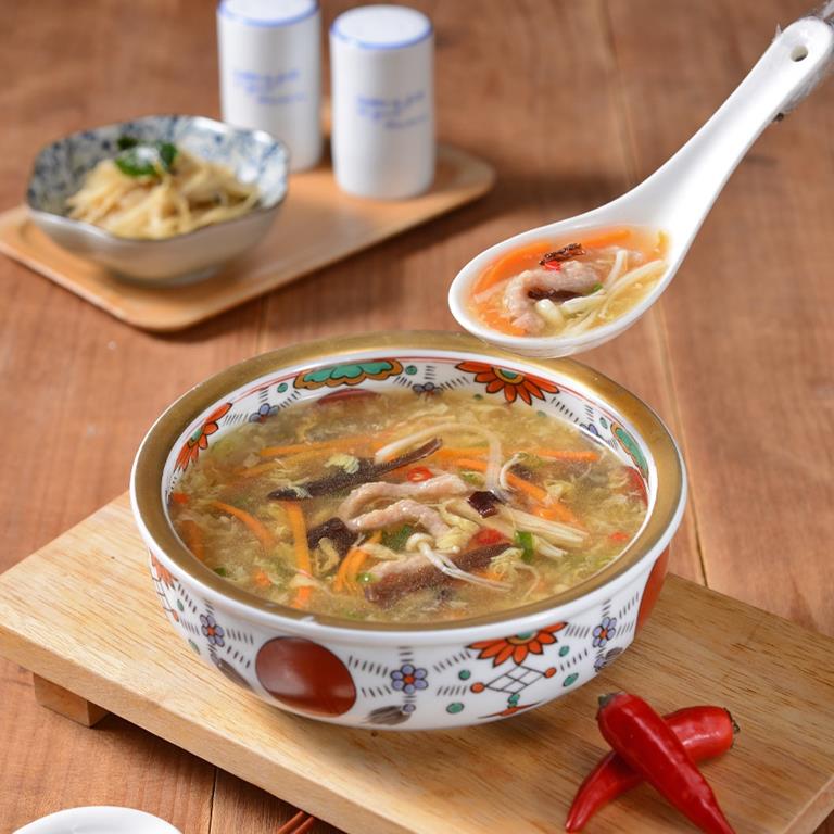 媽媽煮藝-金針菇酸辣湯