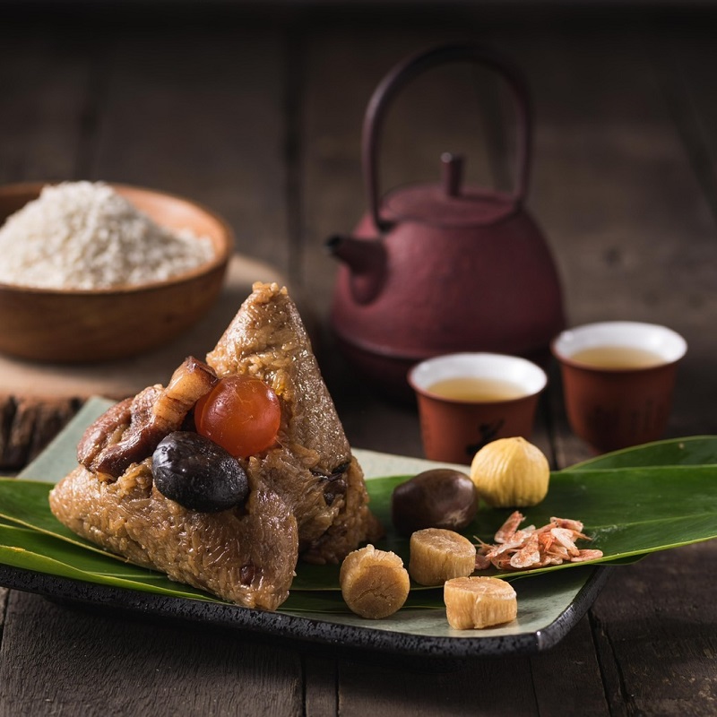龐家肉粽-栗香櫻花蝦大干貝肉粽